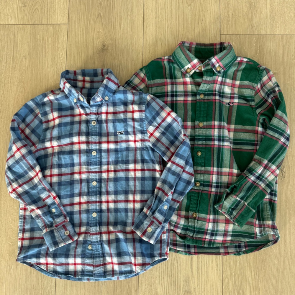Vineyard Vines Boys Fannel Button Up Shirt